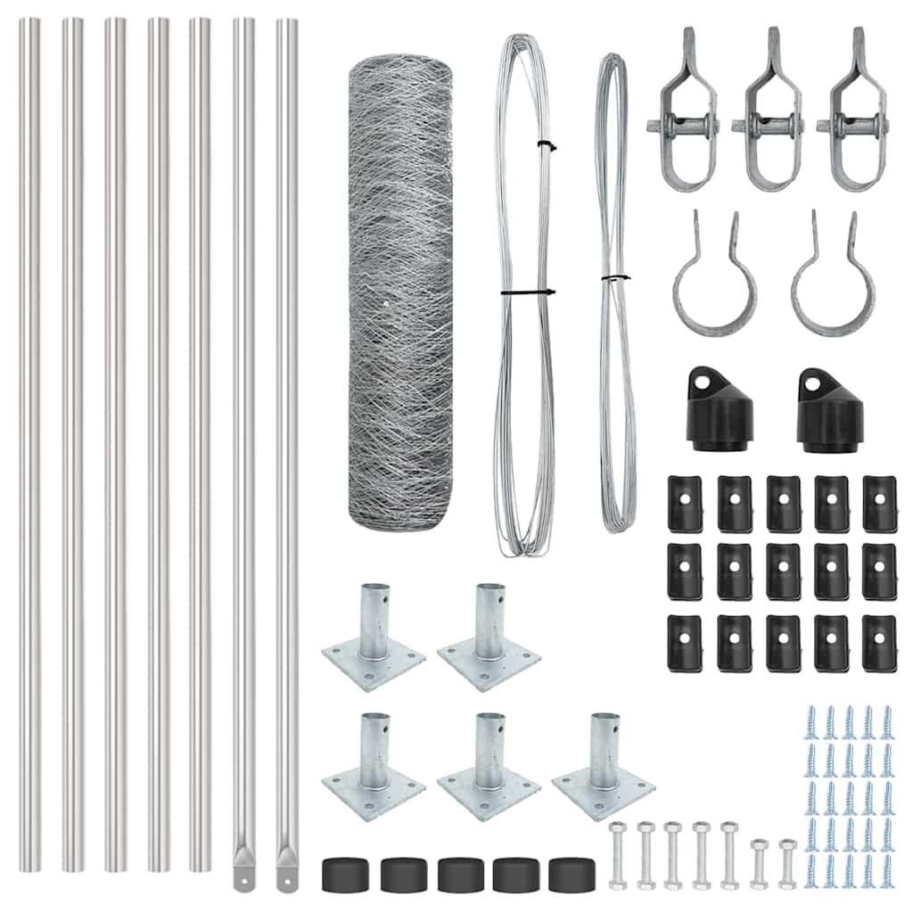 vidaXL Εξαγωνικός Φράχτης 0.4x10 μ γαλβανισμένου ατσαλιού