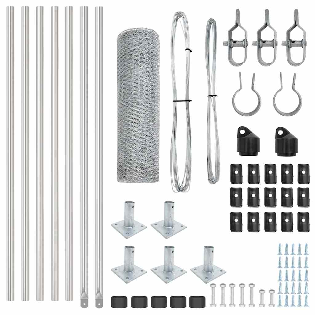 vidaXL Εξάγωνη ΦENCE 0.5x10 μ Γαλβανισμένος Χάλυβας