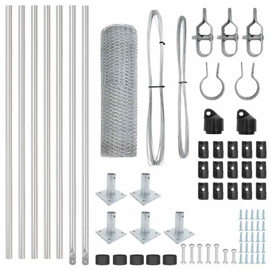 vidaXL Περίφραξη Εξαγωνική 0.5x10 μ Γαλβανισμένο Ατσάλι