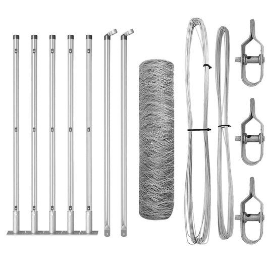 vidaXL Περίφραξη Εξαγώνου 0.5x10 μ Γαλβανισμένος Χάλυβας