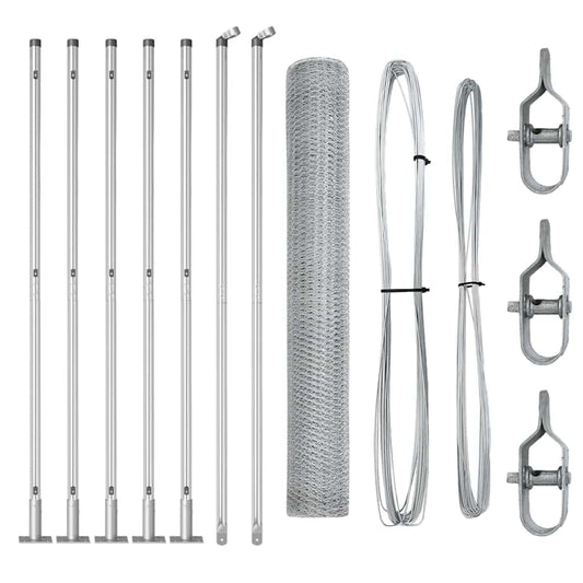 vidaXL Εξαγωνικός Φράχτης 1x10 μ Γαλβανισμένο Ατσάλι