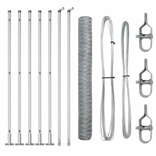 Φράκτης εξάγωνος vidaXL 1.2x10 μ γαλβανισμένος χάλυβας