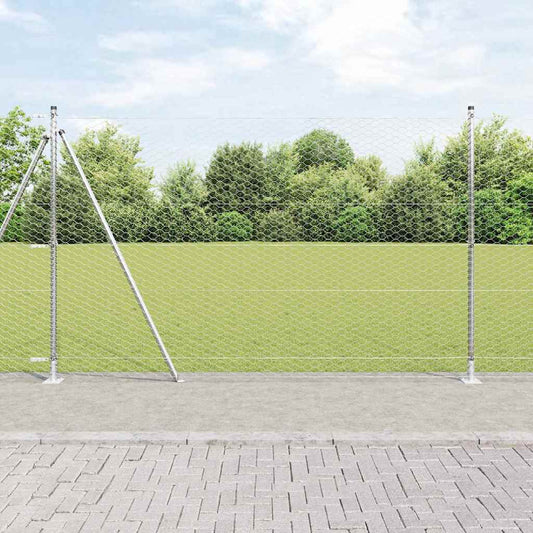 vidaXL Hexagon Fence 1.4x10 μ Γαλβανισμένος χάλυβας