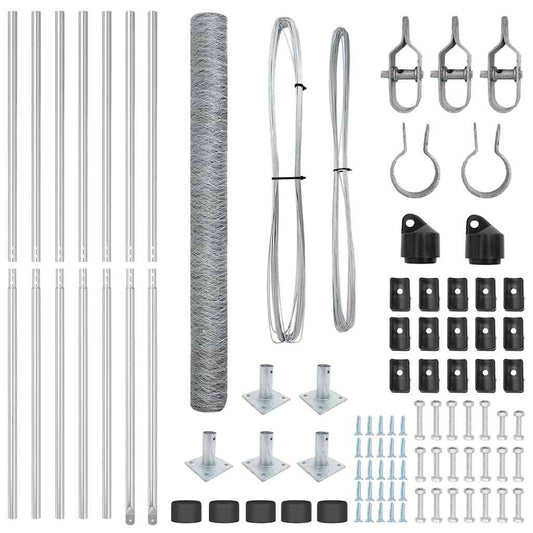 vidaXL Εξάγωνος Φράχτης 1.5x10 μ Γαλβανισμένος Χάλυβας