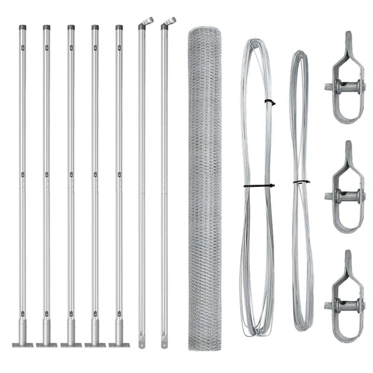 vidaXL Εξάγωνη Περίφραξη 1.6x10 μ Γαλβανισμένο Ατσάλι