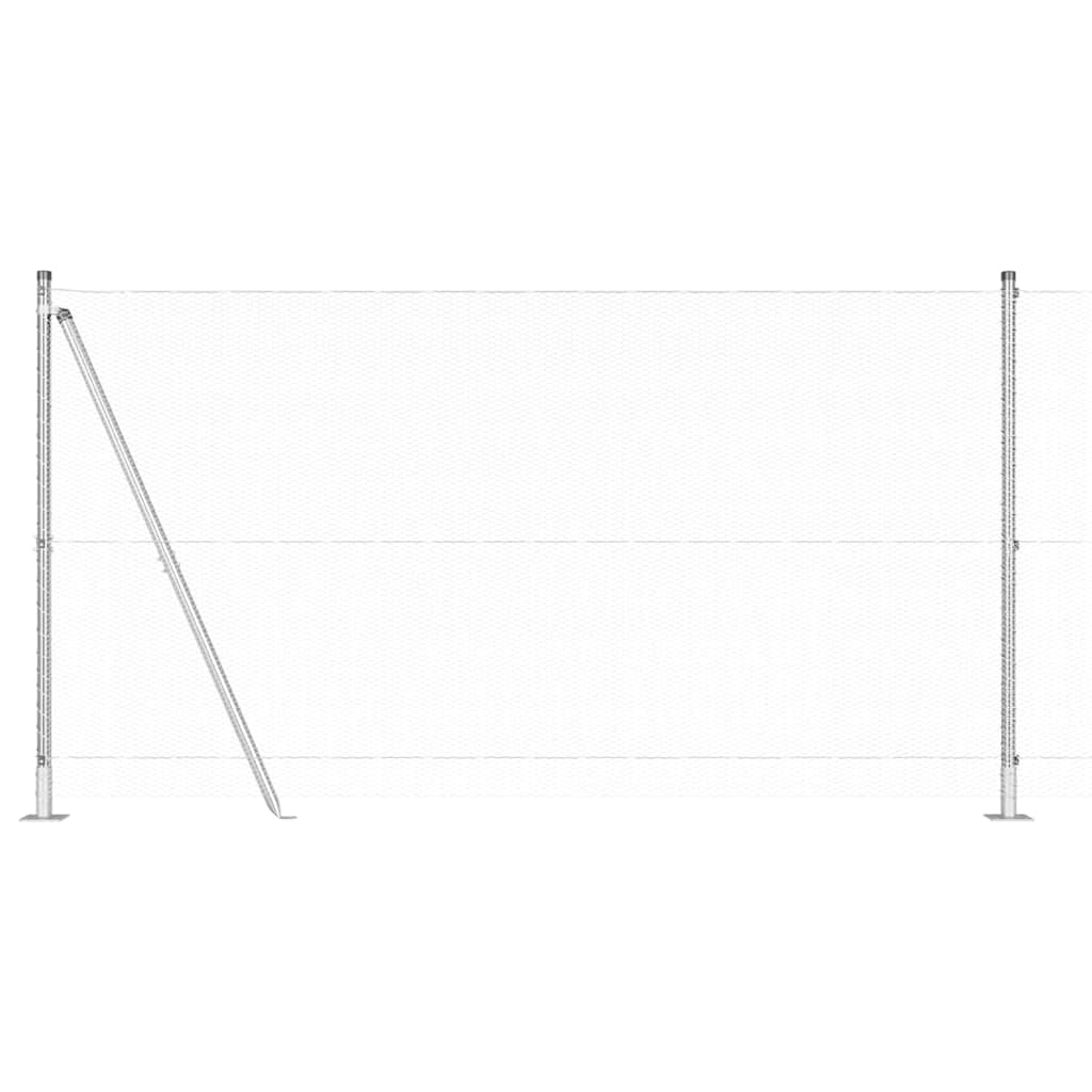 vidaXL Σετ Φράχτη Σετ 2 Γαλβανισμένος Χάλυβας 25 x 1.2 μ Ανθεκτικός