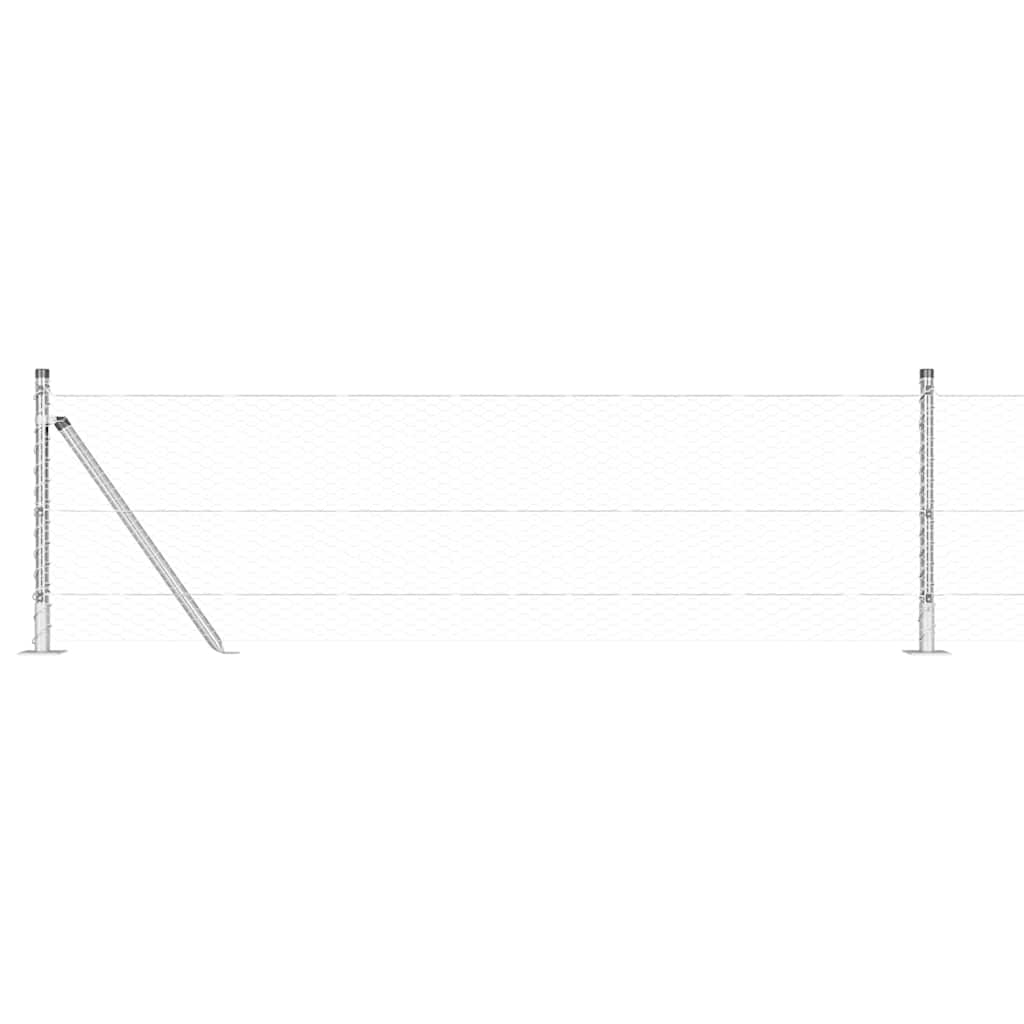 vidaXL Έκταση φence 0,6x50 μ Γαλβανισμένος χάλυβας