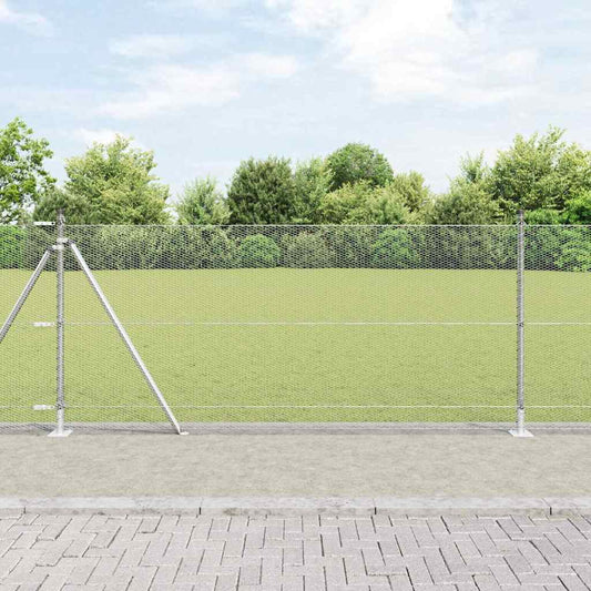 vidaXL Hexagon Fence 0,8x50 μ Γαλβανισμένος Χάλυβας