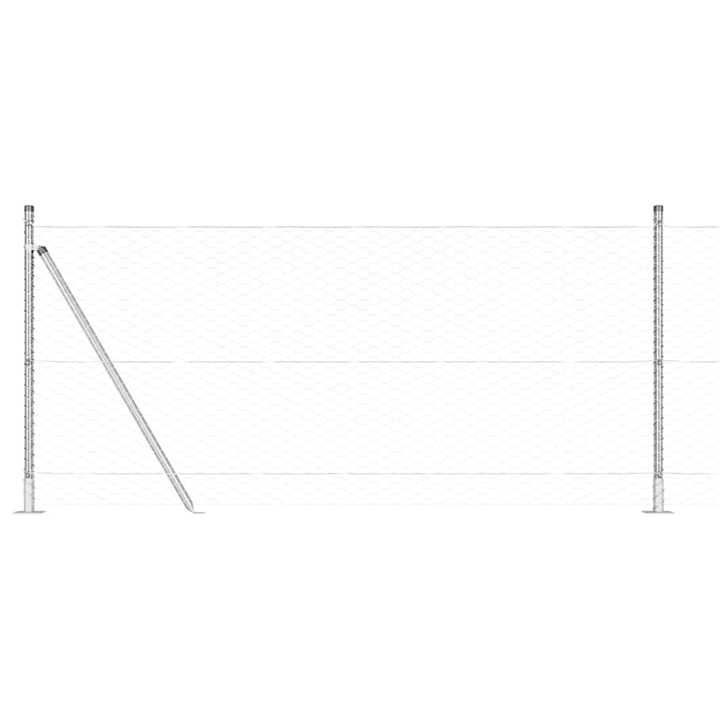 Περίφραξη σε Σχήμα Εξάγωνου 0.8x50 μ Γαλβανισμένος Χάλυβας