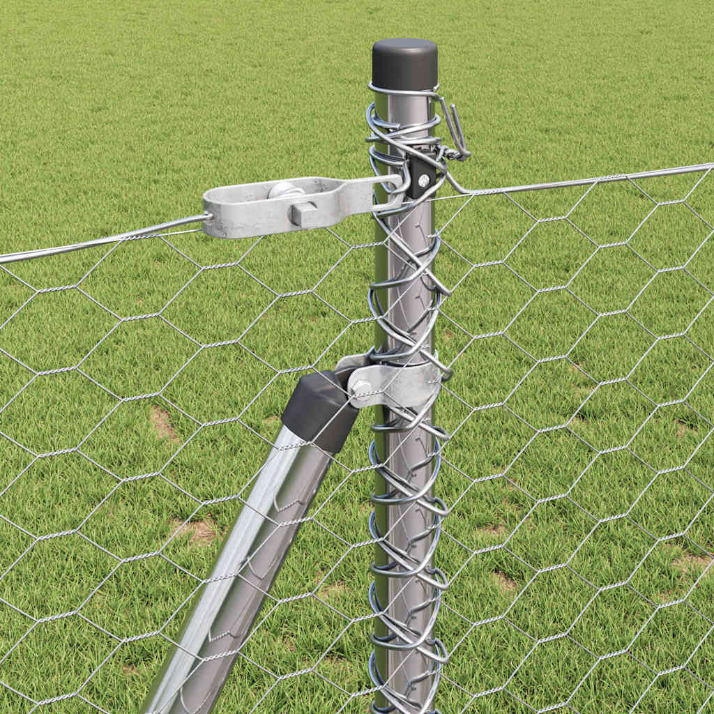 vidaXL Φράχτης Εξάγωνος 1x50 μ Γαλβανισμένο Ατσάλι