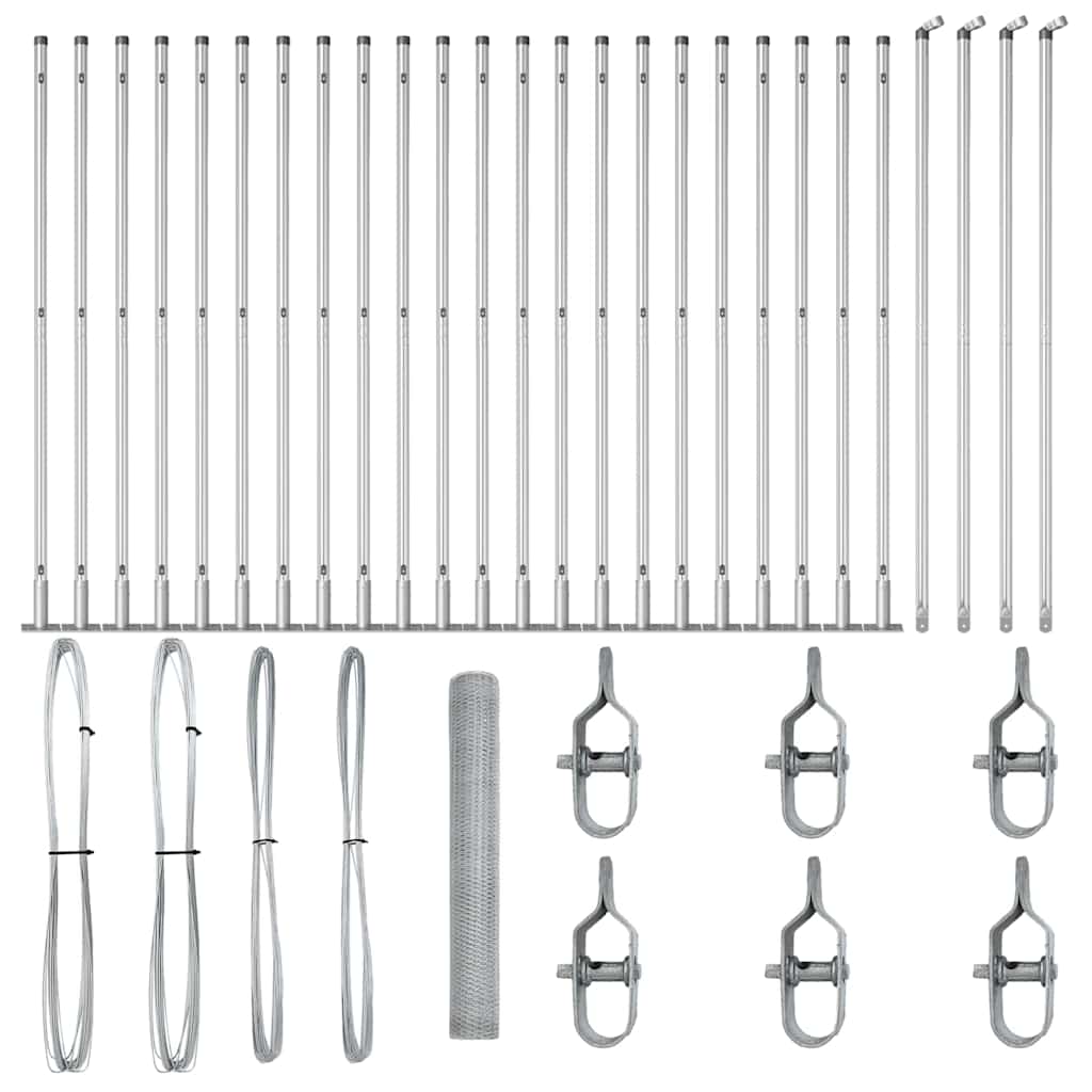 Φράκτης vidaXL εξάγωνος 1.2x50 μ γαλβανισμένο ατσάλι