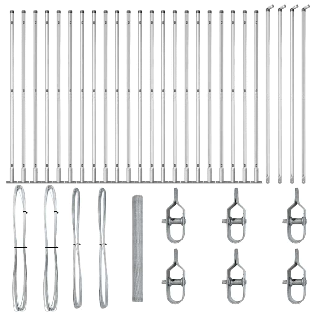 Φράκτης vidaXL Έξι γωνίες 1,4x50 μ Γαλβανισμένο Ατσάλι