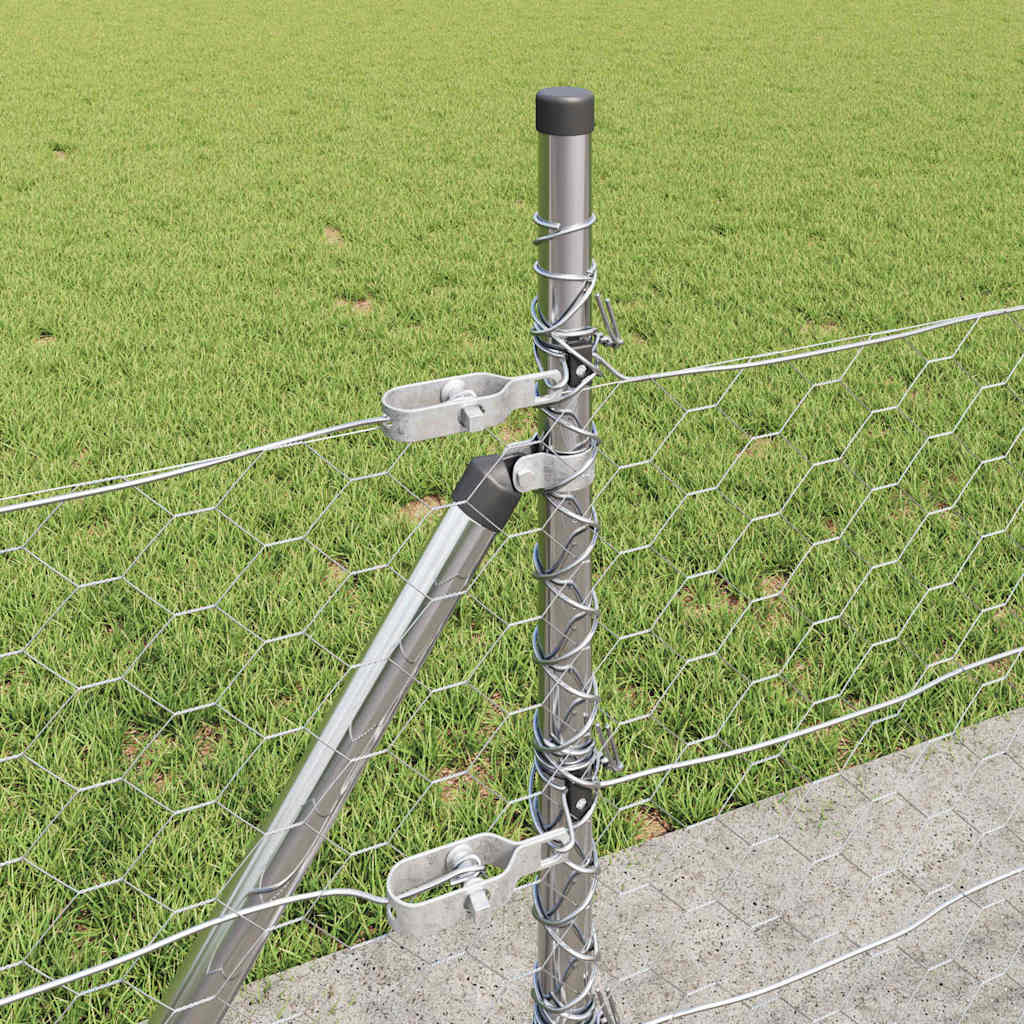 vidaXL Φράκτης Εξάγωνου Σχήματος 0.5x100 μ Γαλβανισμένος Χάλυβας