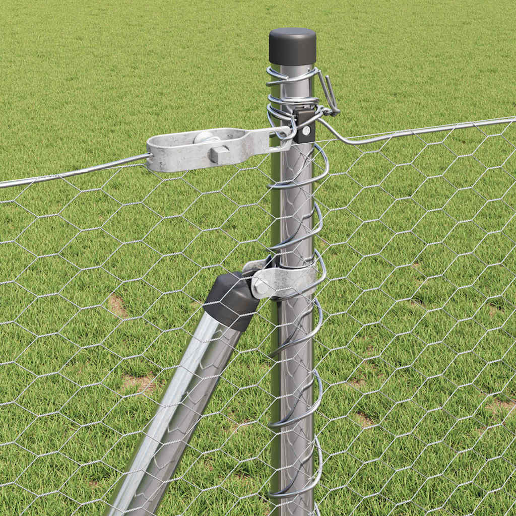 vidaXL Hexagon Φράκτης 0.8x100 m Γαλβανισμένο Ατσάλι