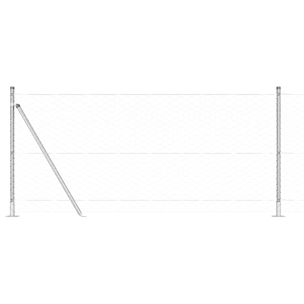 vidaXL Εξαγωνικός Φράκτης 0.8x100 μ Γαλβανισμένος Χάλυβας