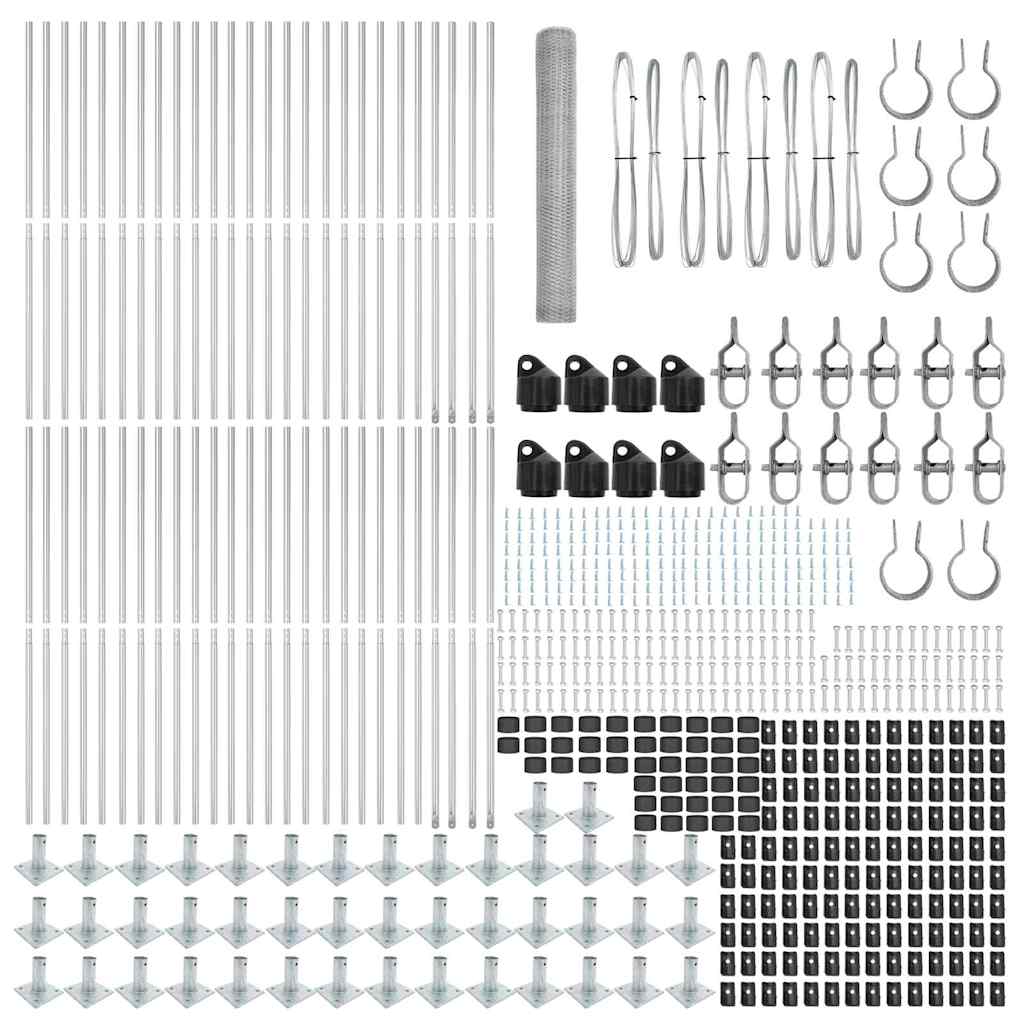 vidaXL Πολυγωνικός Φράχτης 1,2x100 μ Γαλβανισμένο Ατσάλι