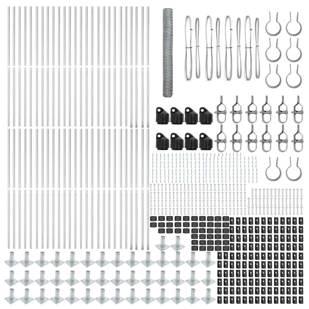 vidaXL Εξαγωνικός Φράκτης 1.2x100 μ Γαλβανισμένος Χάλυβας