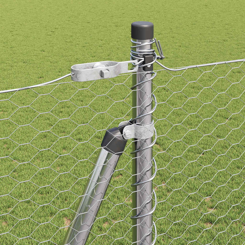 vidaXL Hexagon Φράχτης 1.4x100 μ Γαλβανισμένος Χάλυβας