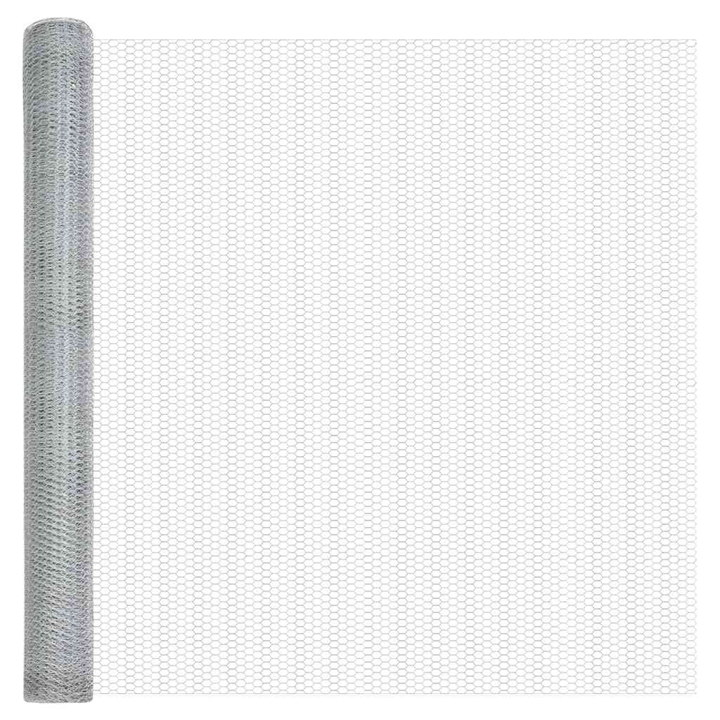 vidaXL Hexagon Φράχτης 1.4x100 μ Γαλβανισμένος Χάλυβας