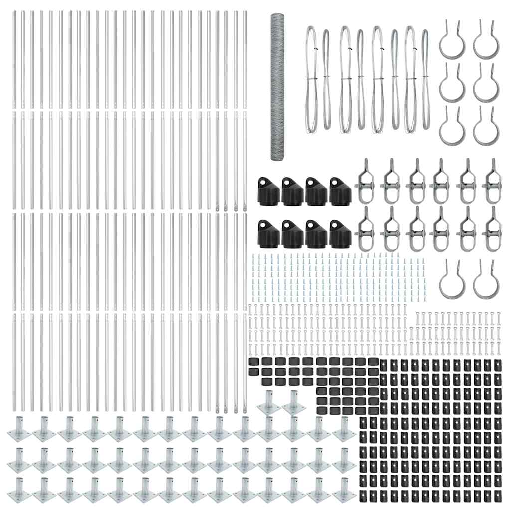 vidaXL Εξάγωνος Φράκτης 1.4x100 μ Γαλβανισμένο Ατσάλι