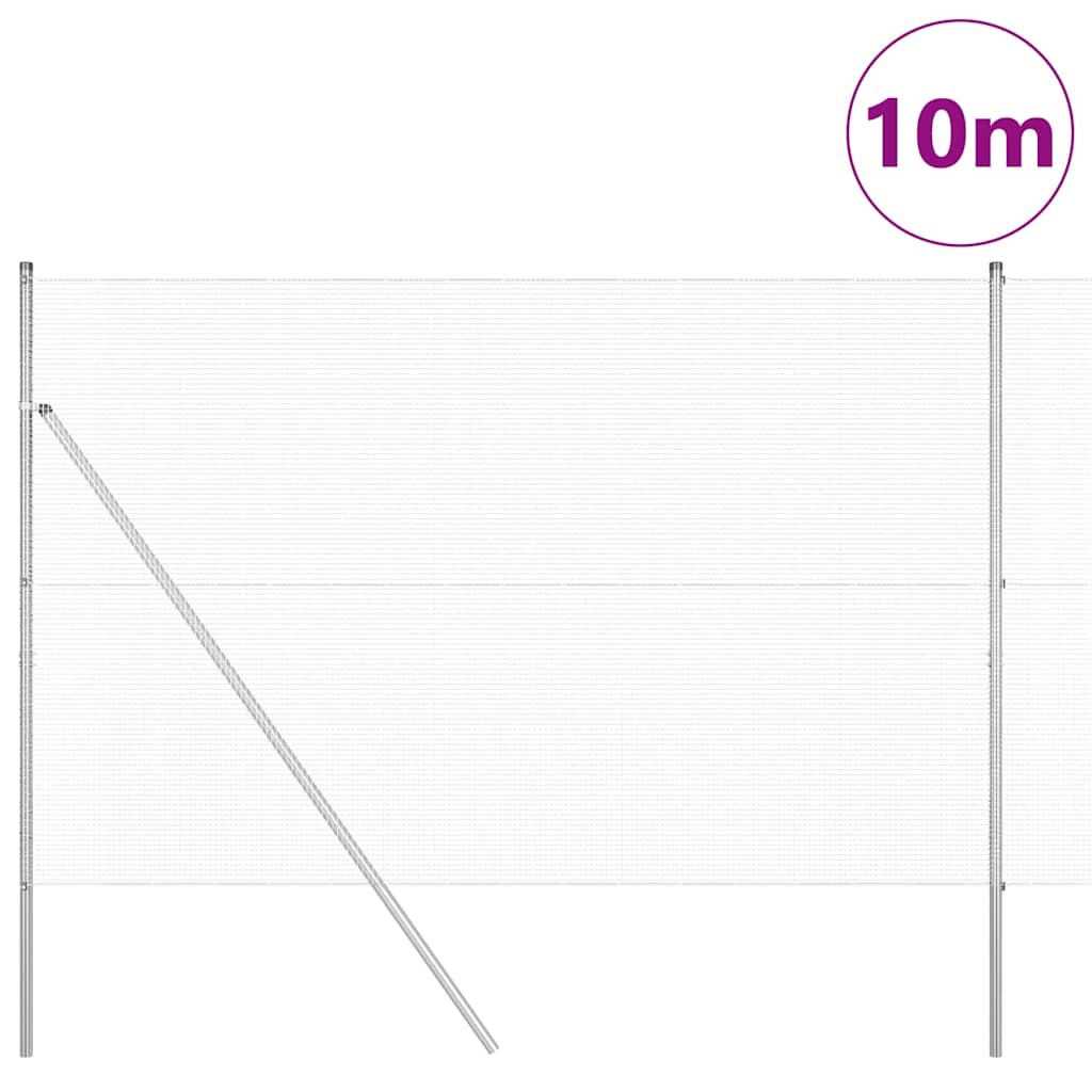 vidaXL Φράχτης με 7 Πόλους 1.5x10 μ Γαλβανισμένος Χάλυβας