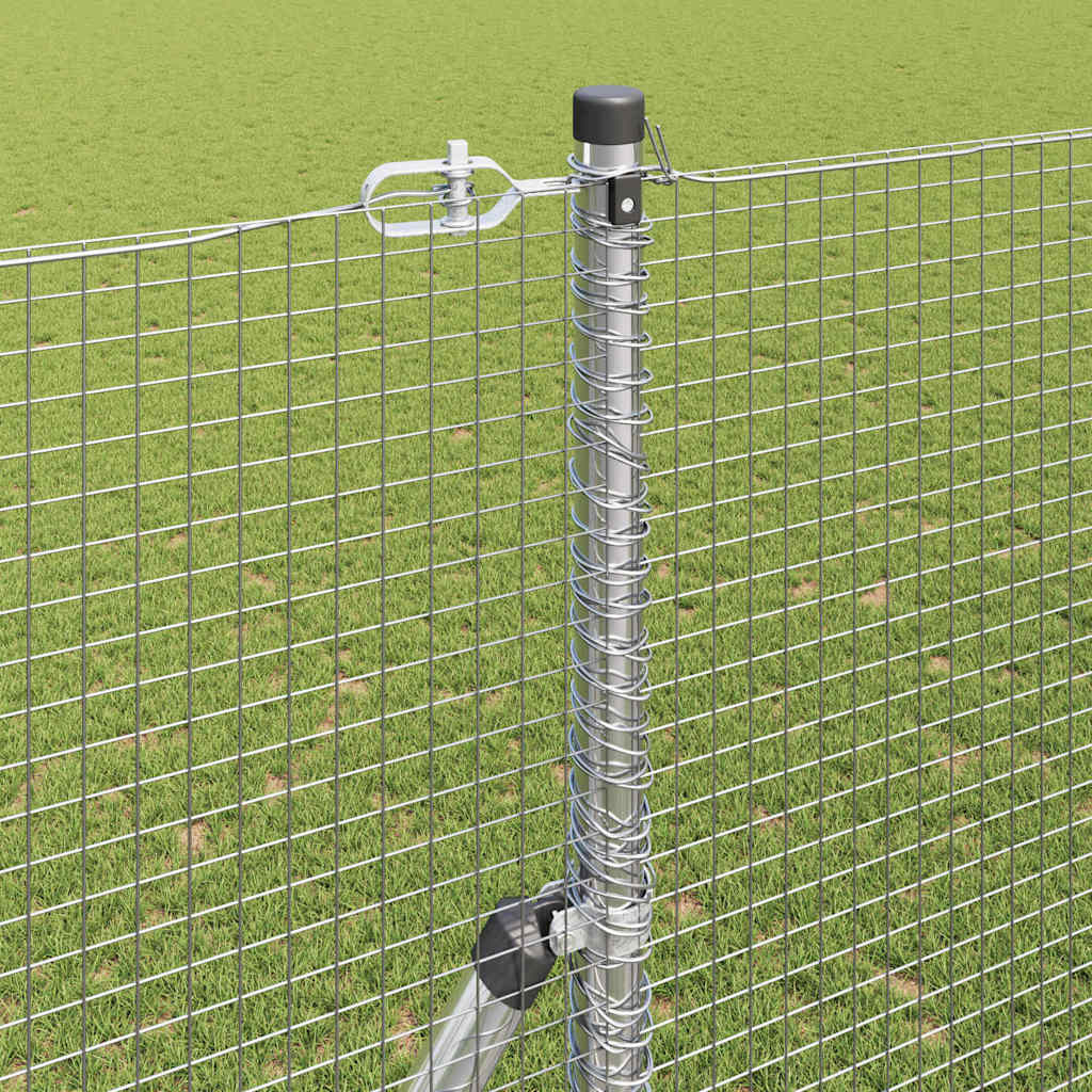 vidaXL Σετ Ιστός Φράχτη Σετ 2 Γαλβανισμένος χάλυβας 10 x 1.5 μ Ανθεκτικό