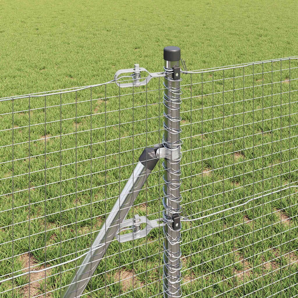 vidaXL Φράχτης Συνθετικού Χάλυβα με 13 Στυλους 0.4x50 m Γαλβανισμένο Ατσάλι