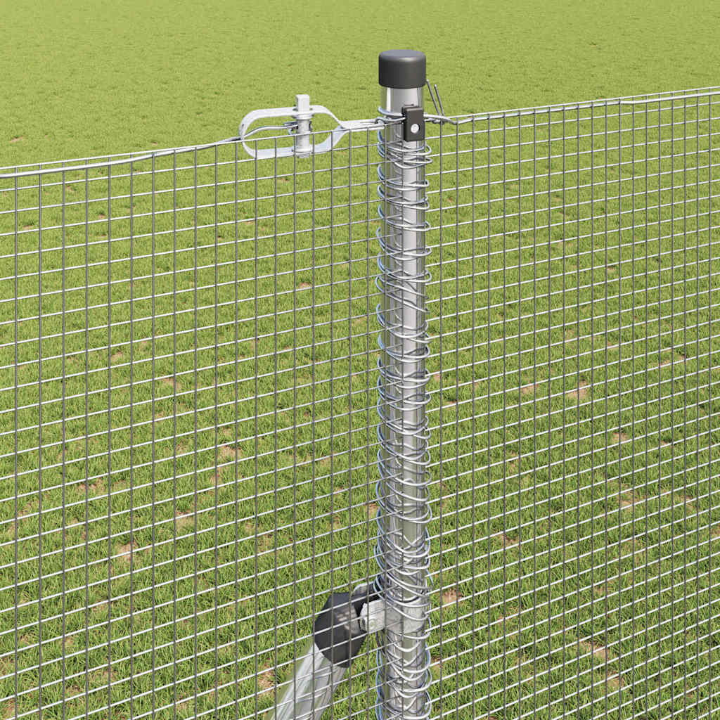 vidaXL Περίφραξη με Σωληνωτά Συρματόσχοινα με 13 Γατζάκια 1.5x50 μ Γαλβανισμένο Ατσάλι