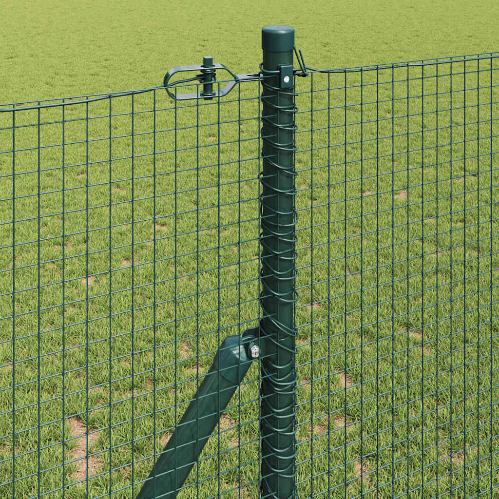 vidaXL Welded Wire Fence με 7 Στύλους Πράσινο 1.2x10 μ Ατσάλι