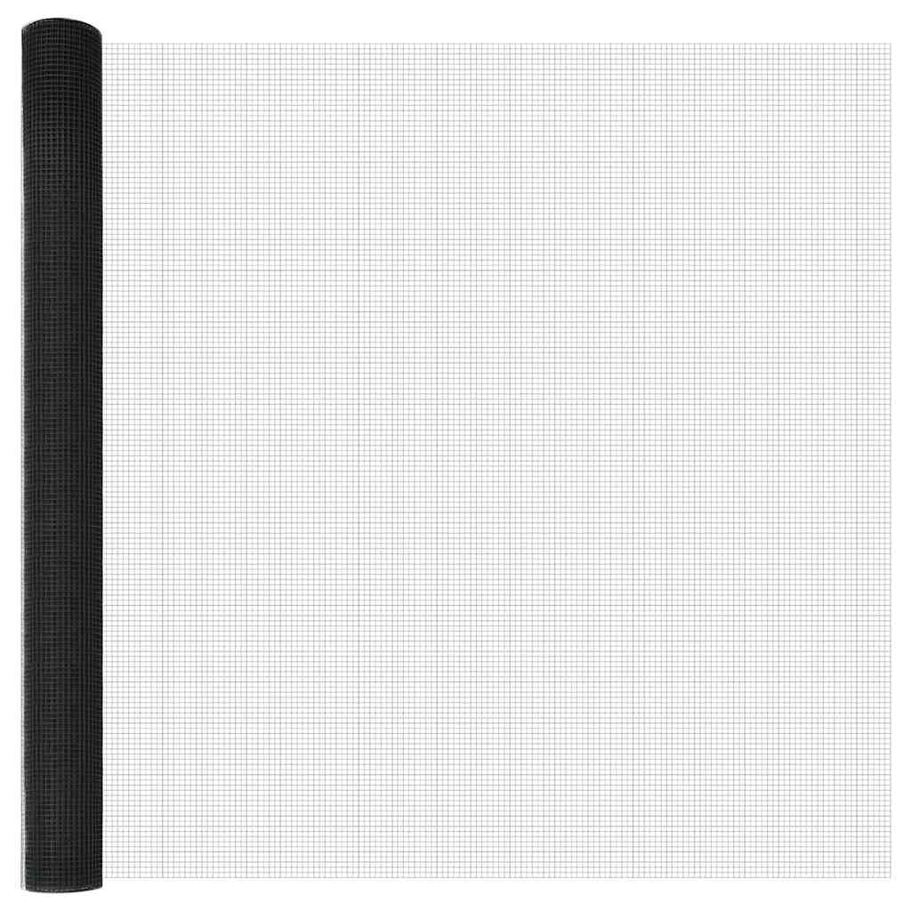 vidaXL Συρματόπλεγμα με 7 Posts Γκρι 1.6x10 μ Μέταλλο