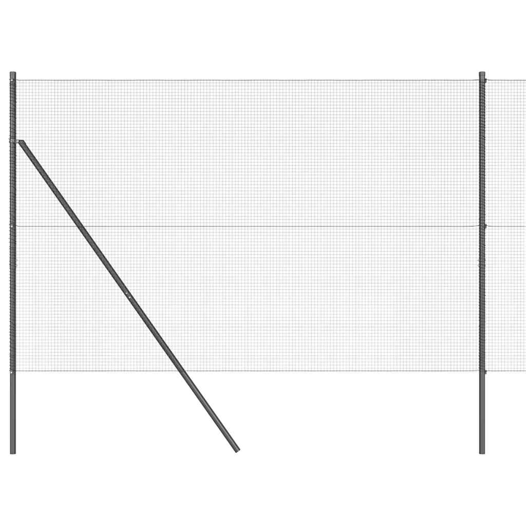 vidaXL Φράχτης με Στήλες. Γκρι 1.4 x 50 m Ατσάλι