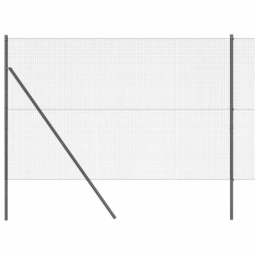 vidaXL Φράκτης με Συρματόπλεγμα με 13 Πόλους Γκρι 1.4x50 μ Μέταλλο