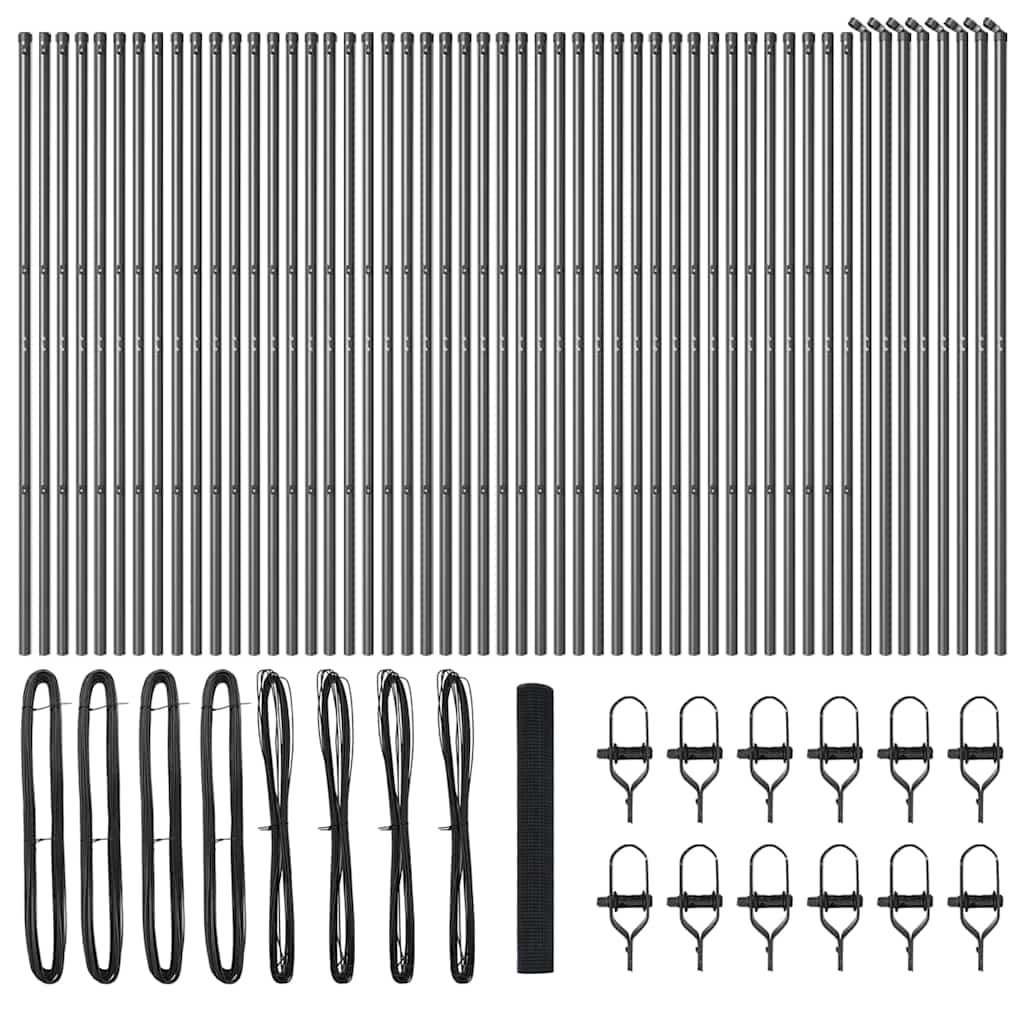 vidaXL Φράκτης από Συγκολλημένο Συρματόπλεγμα με 13 Φύλλα Γκρι 1x100 μ Χάλυβα