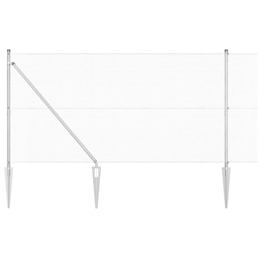 vidaXL Γαλβανισμένος συρμάτινος φράχτης με 7 αγκυρωμένα καρφιά 1.2x10 μ. Γαλβανισμένο ατσάλι