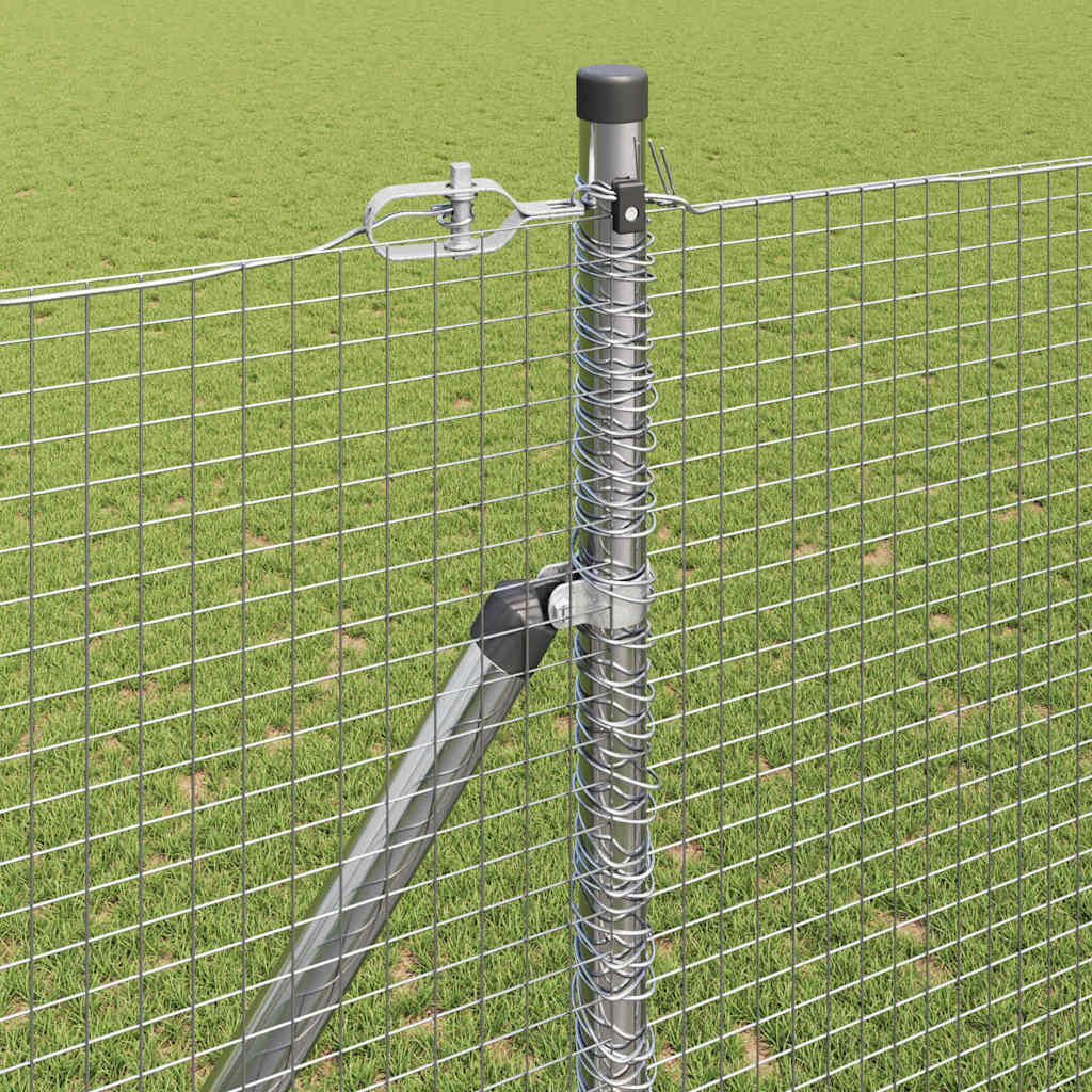 vidaXL Σετ Στυλών Φράχτη Σετ 2 Γαλβανισμένο ατσάλι 10 x 1.5 μ Ανθεκτικό