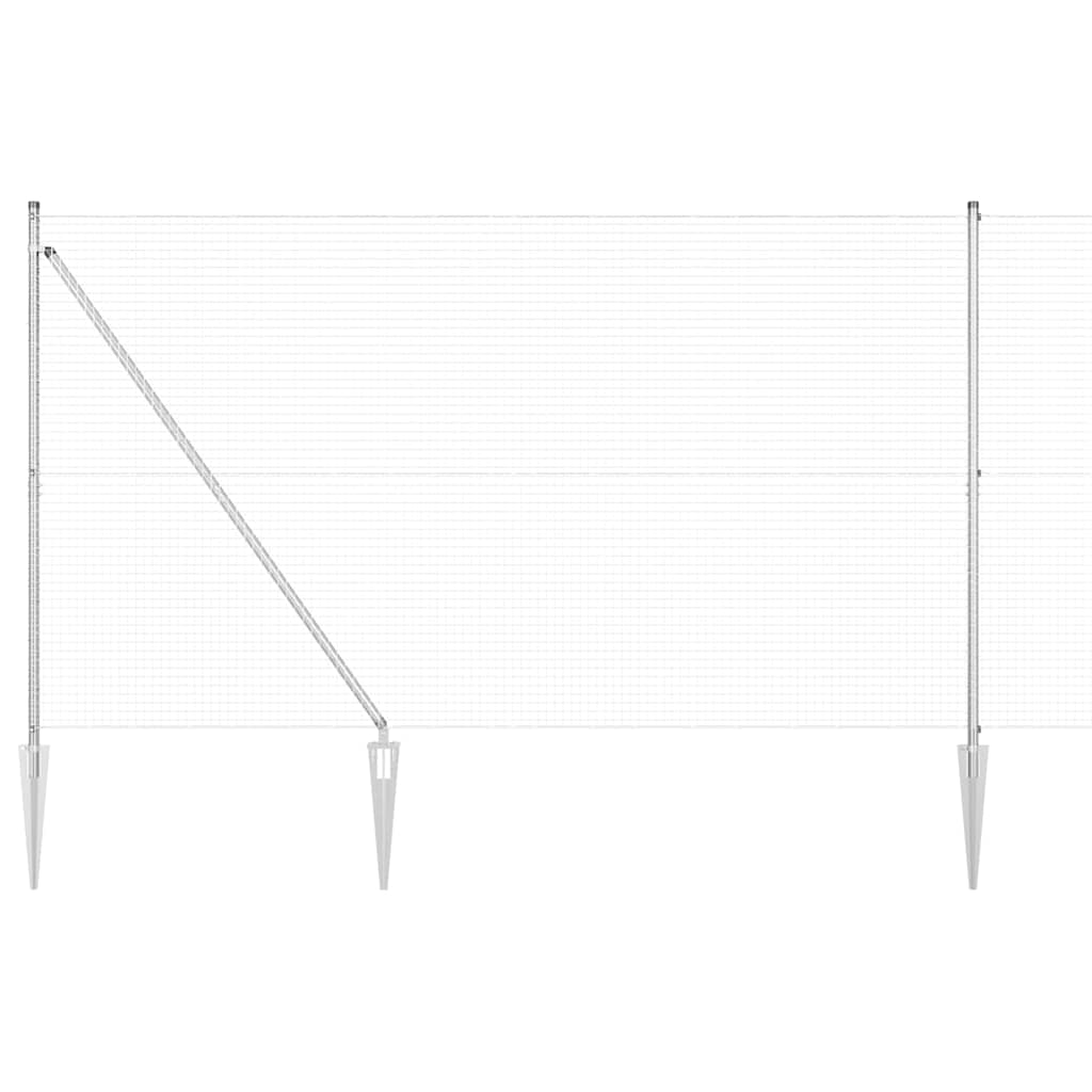 vidaXL σετ στυλών Σετ 2 Γαλβανισμένος χάλυβας 10 x 1.5 μ Ανθεκτικό