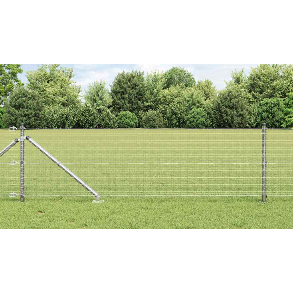 vidaXL Στύλος Περιφράξεων Ασημί