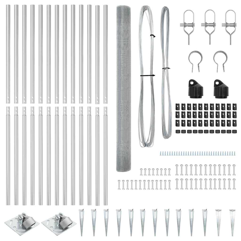 vidaXL Γαλβανισμένο Συρματόπλεγμα με 13 Δίχτυα 1.6x25 μ