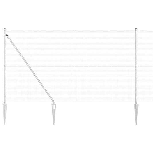 vidaXL Συρματόπλεγμα με 13 αγκύρες 1.6x25 μ Γαλβανισμένου σιδήρου