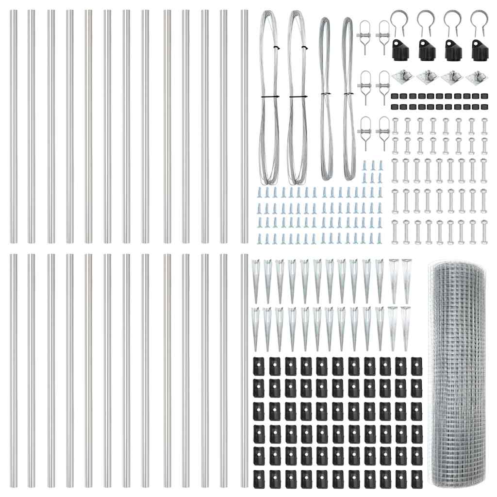 vidaXL Γαλβανισμένος Φράκτης με 13 Βελονιές 0.6x50 μ