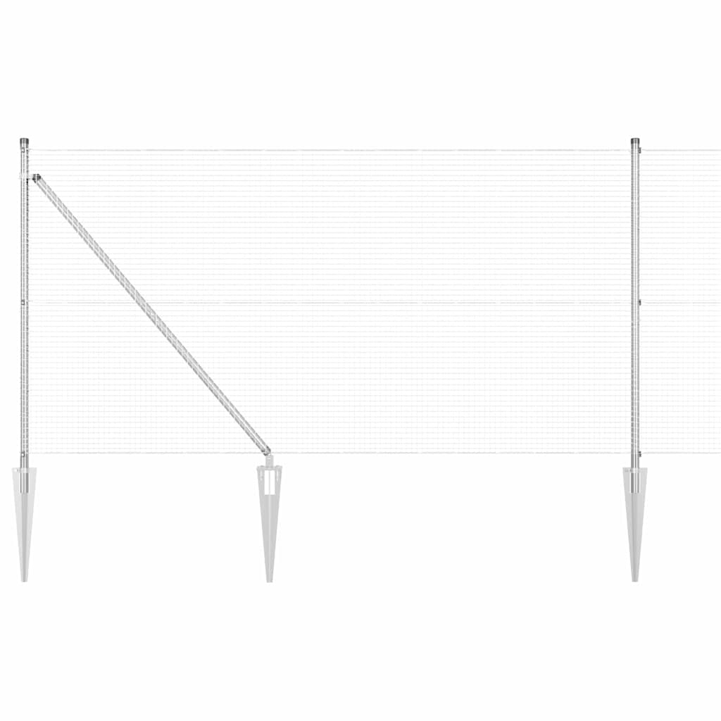 vidaXL Συρματόπλεγμα με 13 Στήλες Βίδας 1x100 μ Γαλβανισμένος Χάλυβας