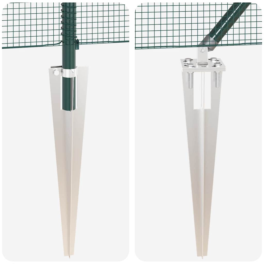 vidaXL Συρματόπλεγμα με 13 σπαστούς πόδας Πράσινο 0.6x50 μ Χάλυβας