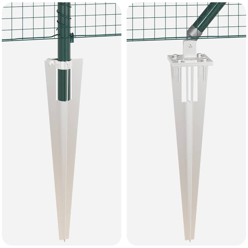 vidaXL Welded Wire Fence με 13 Άγκυρες Πράσινο 0.8x50 μ Χάλυβα