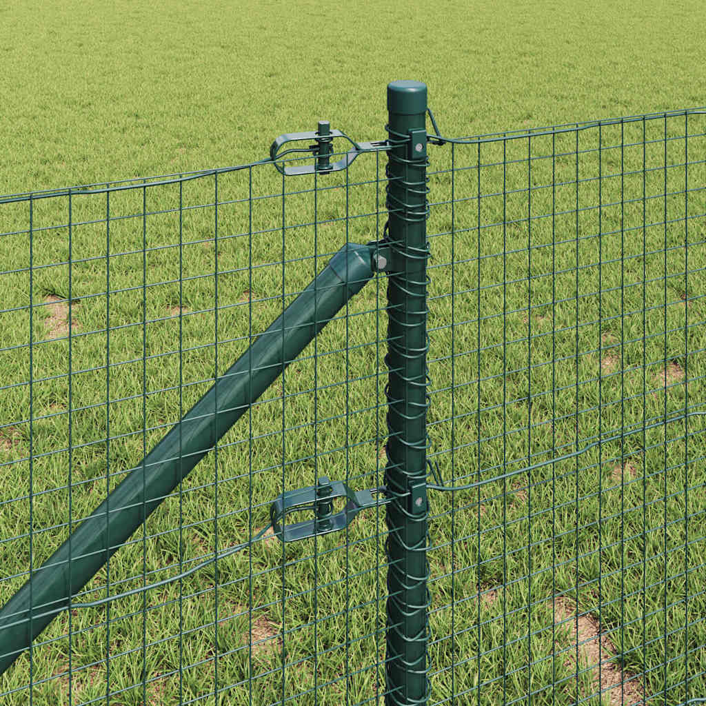 vidaXL Welded Wire Fence με 13 Άγκυρες Πράσινο 0.8x50 μ Χάλυβα