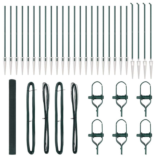 VidaXL Φράχτης από Συρματόπλεγμα με 13 Σπικάντρες Πράσινος 1,5x50 μ Χάλυβας