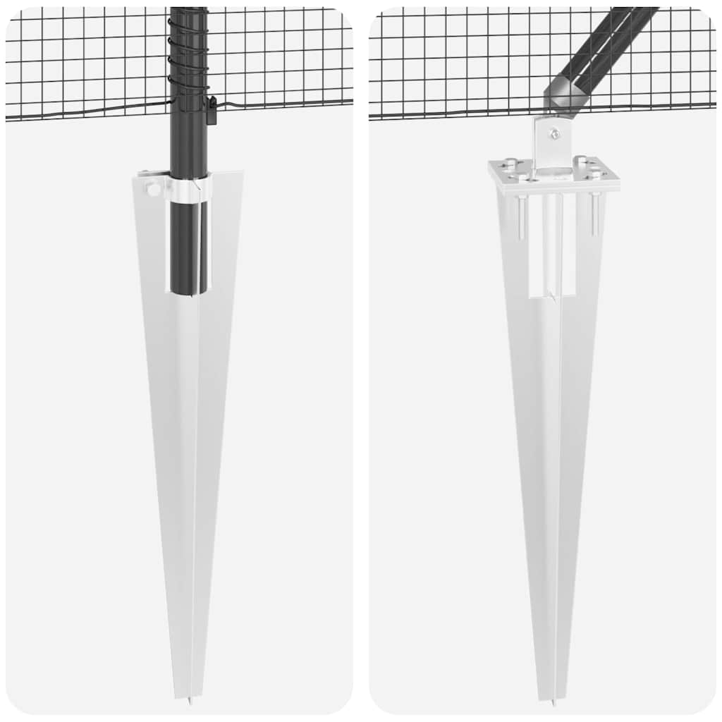 vidaXL Συρμάτινος Φράχτης με 13 Άγκυρες Γκρι 1.4x25 μ Steel