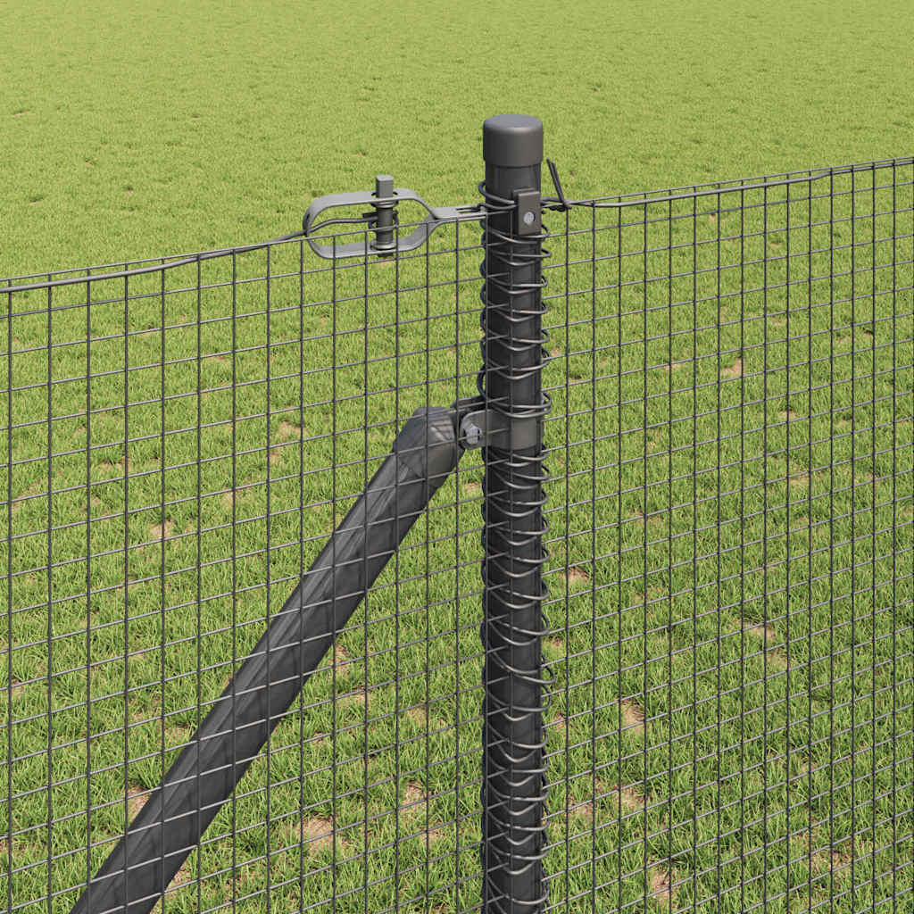 vidaXL Welded Wire Fence με 13 ακίδες Γκρι 1.4x50 m Ατσάλι