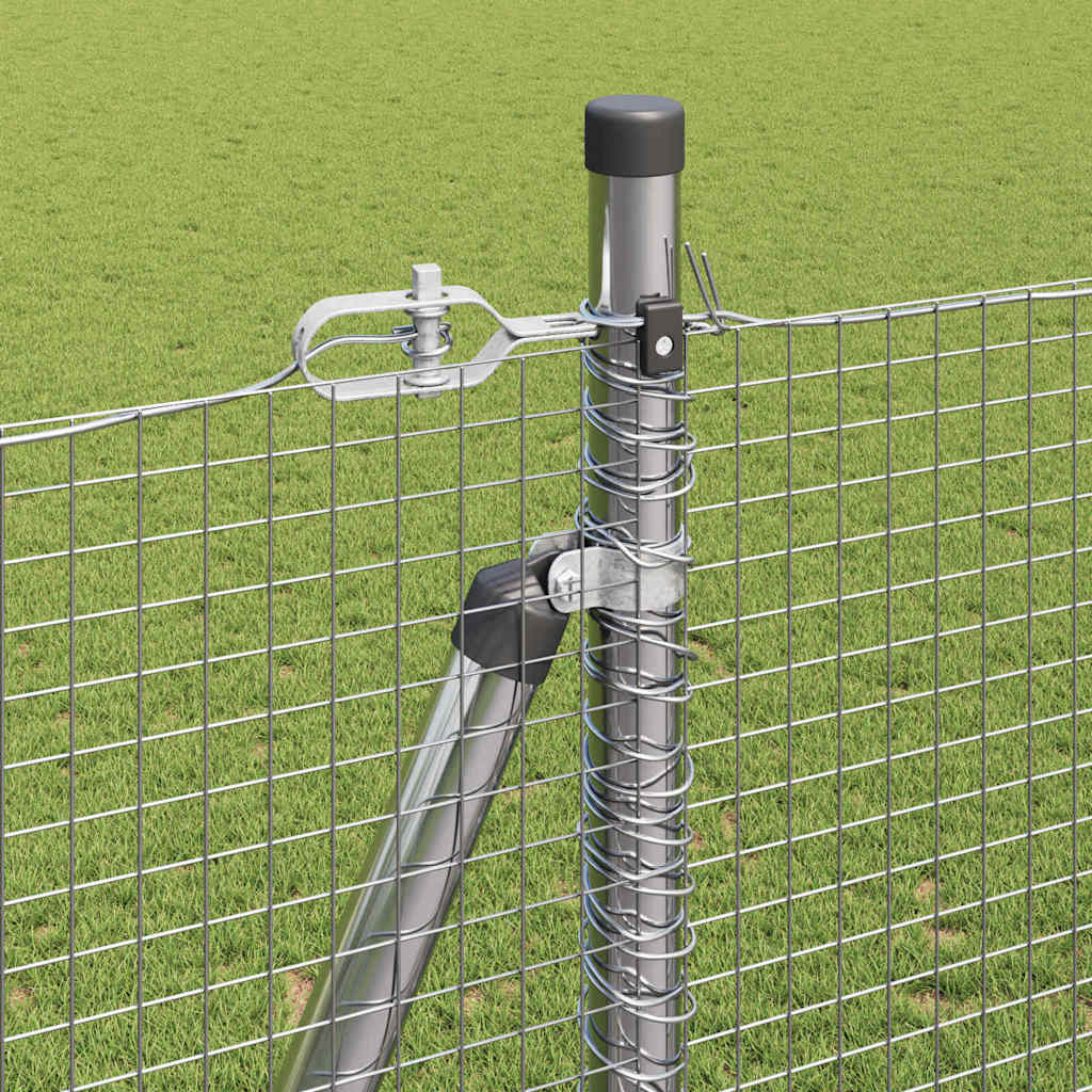 vidaXL Γαλβανισμένος Συρμάτινος Φράχτης με 7 Στηρίγματα 1.4x10 μ