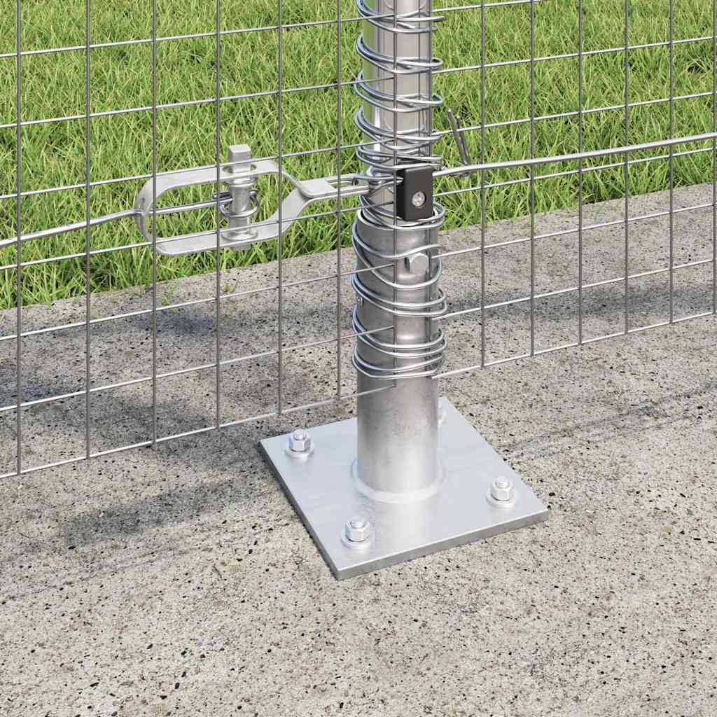 vidaXL Φράχτης από Γαλβανισμένο Χάλυβα με 13 Πλαϊνούς Στύλους 1.2x25 μ