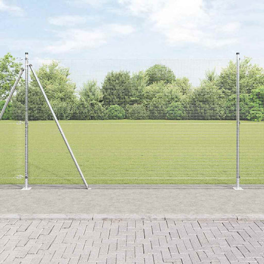 vidaXL Φράχτης με 13 Πόρους Φλόγας 1.4x50 m Γαλβανισμένος Χάλυβας